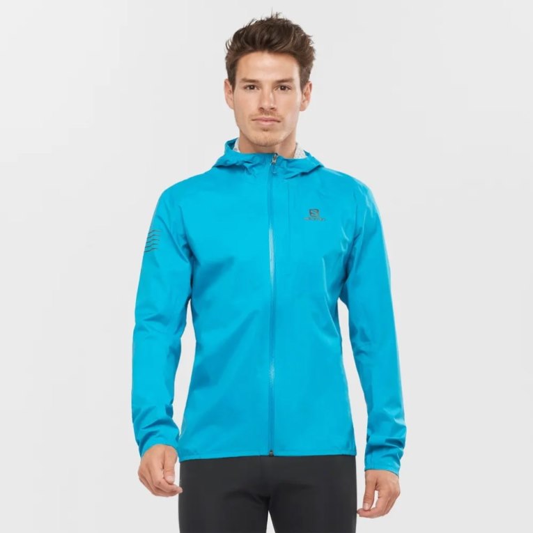 Turquoise Salomon Bonatti 2.5 L Waterproof Men\'s Shell Jackets | PH 64870R